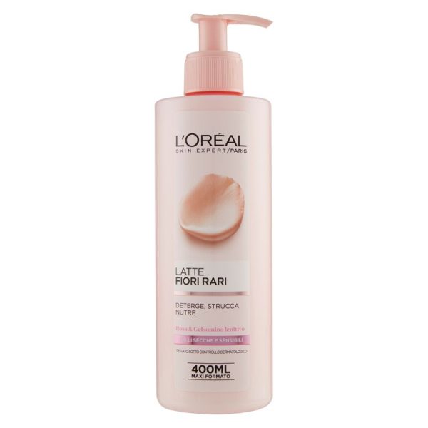 L'OREAL latte detergente fiori rari pelli sensibili 400ml