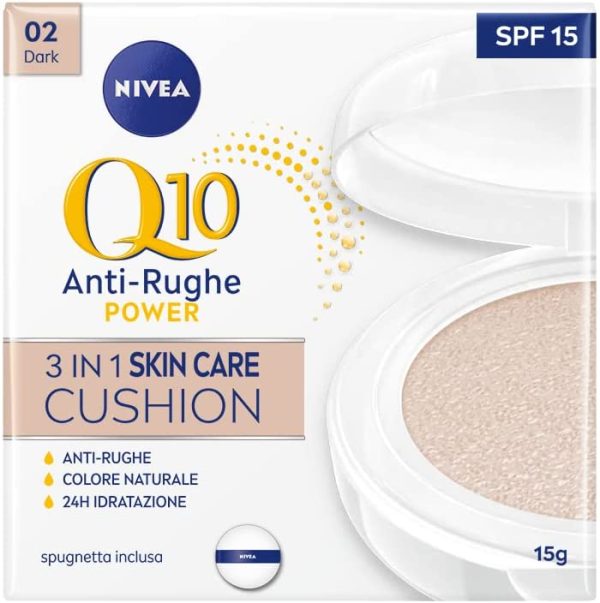 NIVEA CUSHION 3IN1 Q10 02 DARK