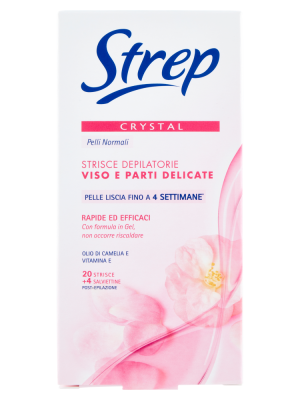 STREP CRYSTAL STRISCE DEPILATORIE PELLI NORMALI 20 + 4 SALVIETTE