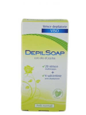 DEPILSOAP STRISCIE VISO con olio di jojoba 20 striscie