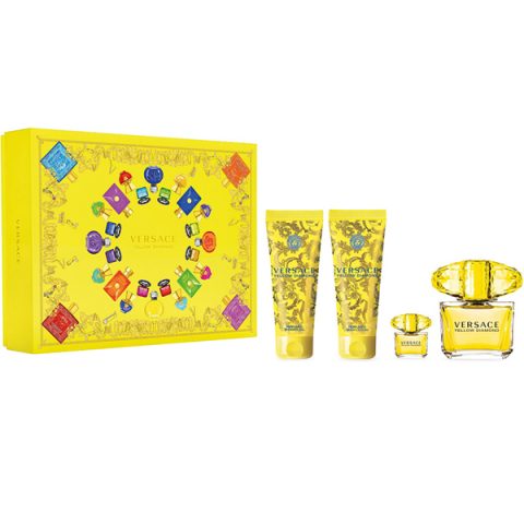 VERSACE yellow diamond cofanetto 90 ML EDT + 100 ML Body Lotion + 100 ML Shower Gel + 5 ML EDT