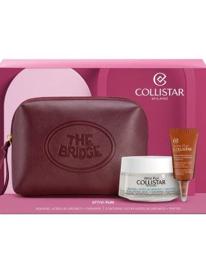 COLLISTAR cofanetto attivi puri aquagel acido ialuronico 50ml+contorno occhi 5ml+pochette