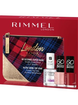 RIMMEL COFFRET SMALTI SUPER SHINE +BASE +POCHETTE