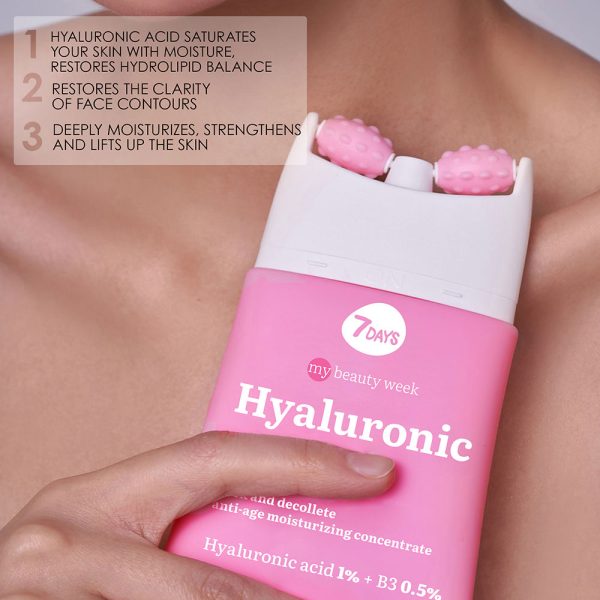 7 DAYS hyaluronic crema con massaggiatore 80ml collo e decollete